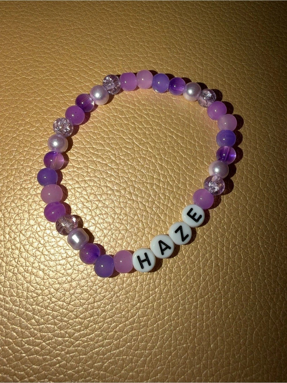 Purple Beaded HAZE Bracelet Like New